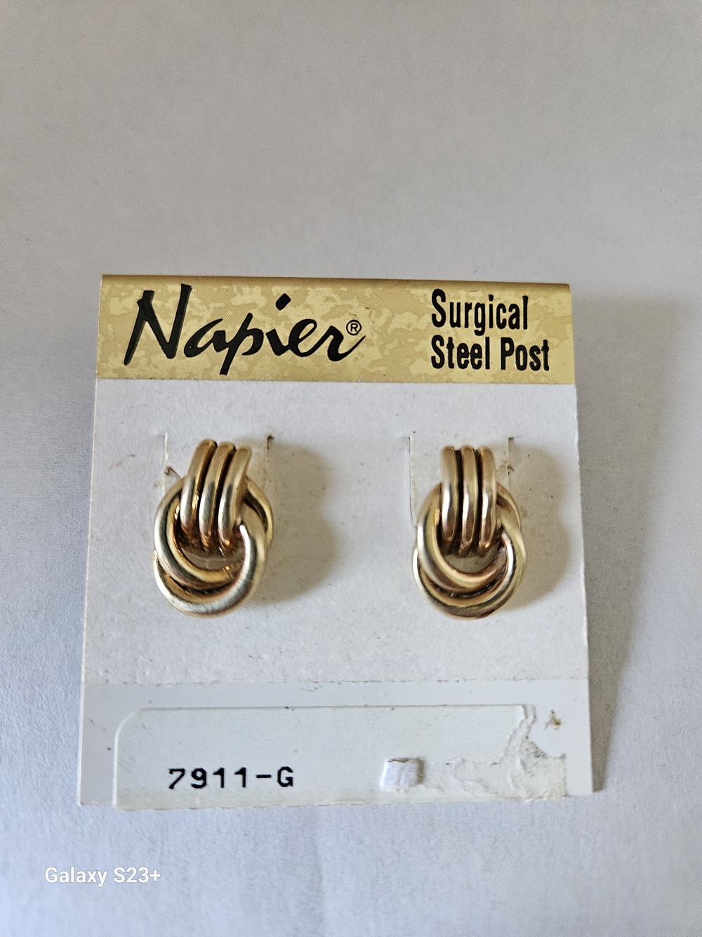 Napier Gold-Tone Interlocking Knot Earrings